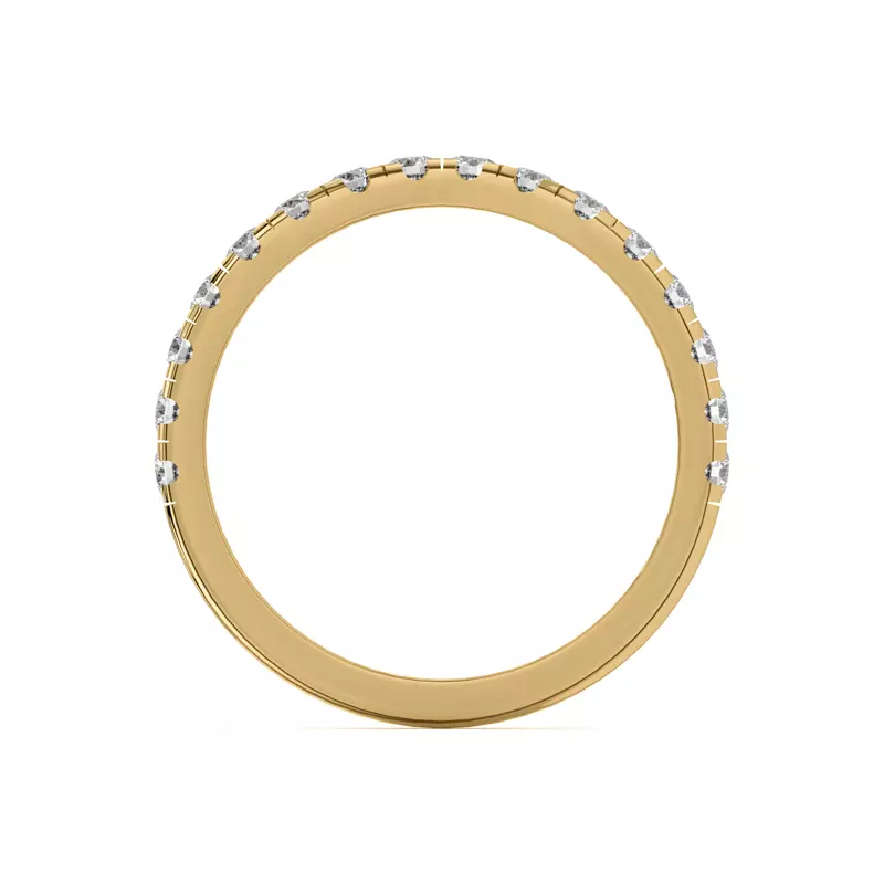 18K Yellow Gold Betsy Grand Curved Pavé Band
