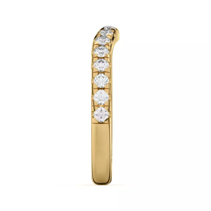 18K Yellow Gold Betsy Grand Curved Pavé Band