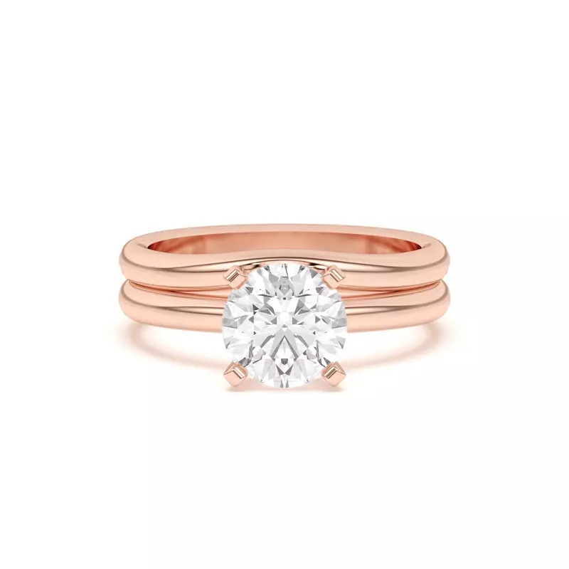14K Rose Gold Ally Curved Band (2mm)