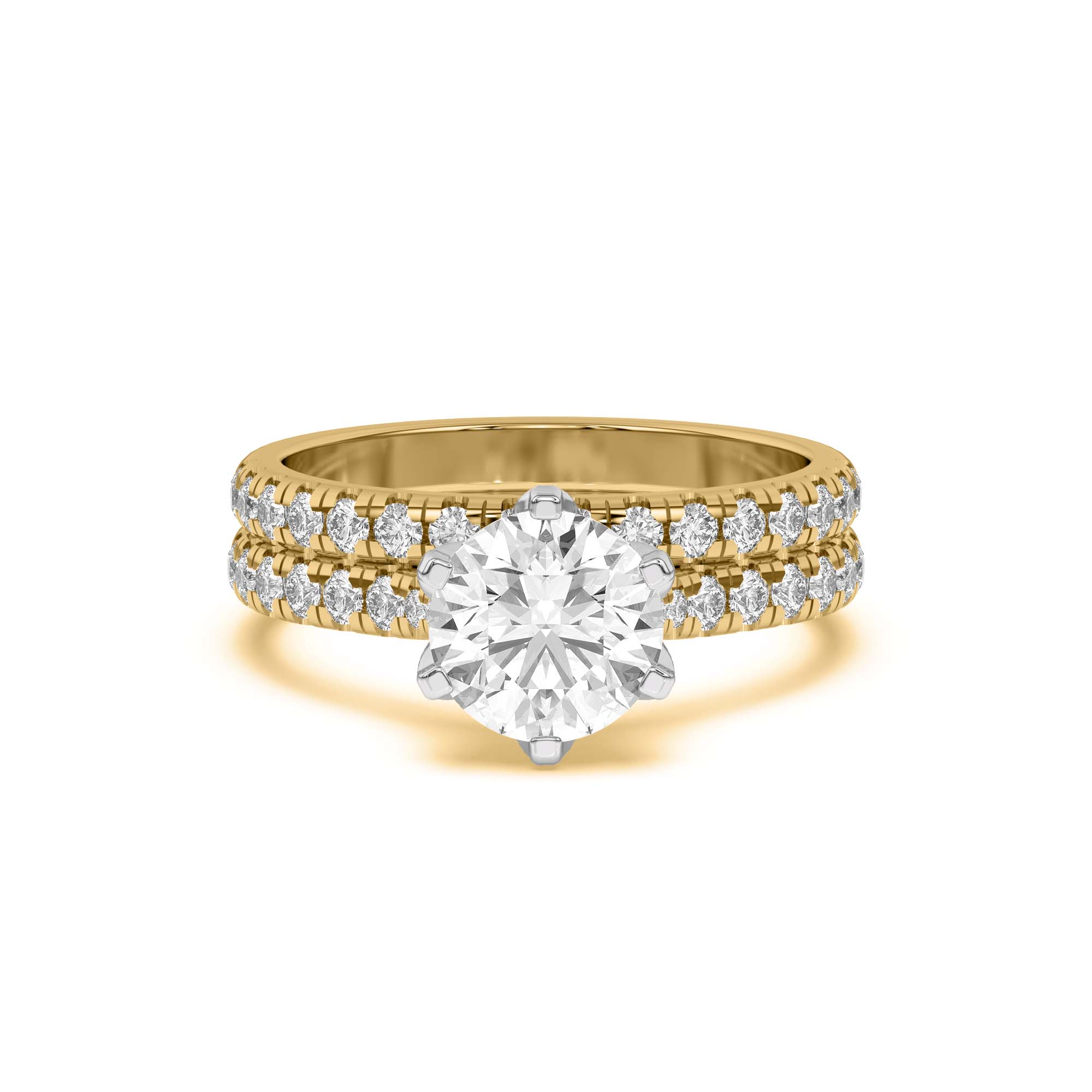 14K Yellow Gold Marigold Grand Pavé Band