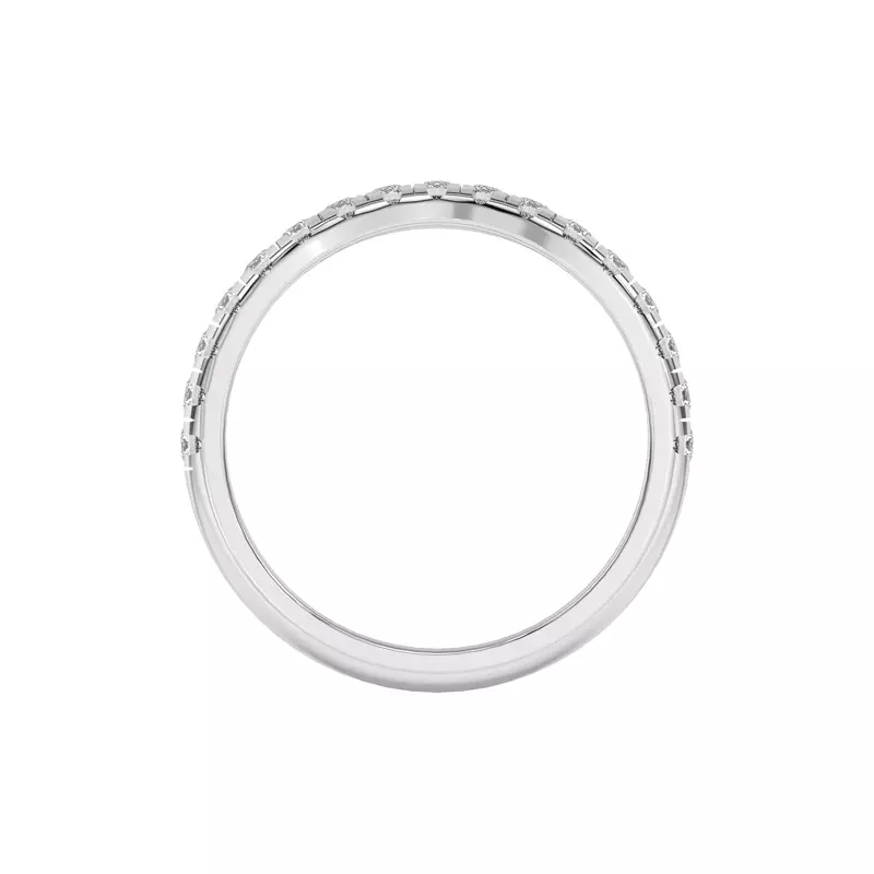 14K White Gold Marie Grand Curved Pavé Band