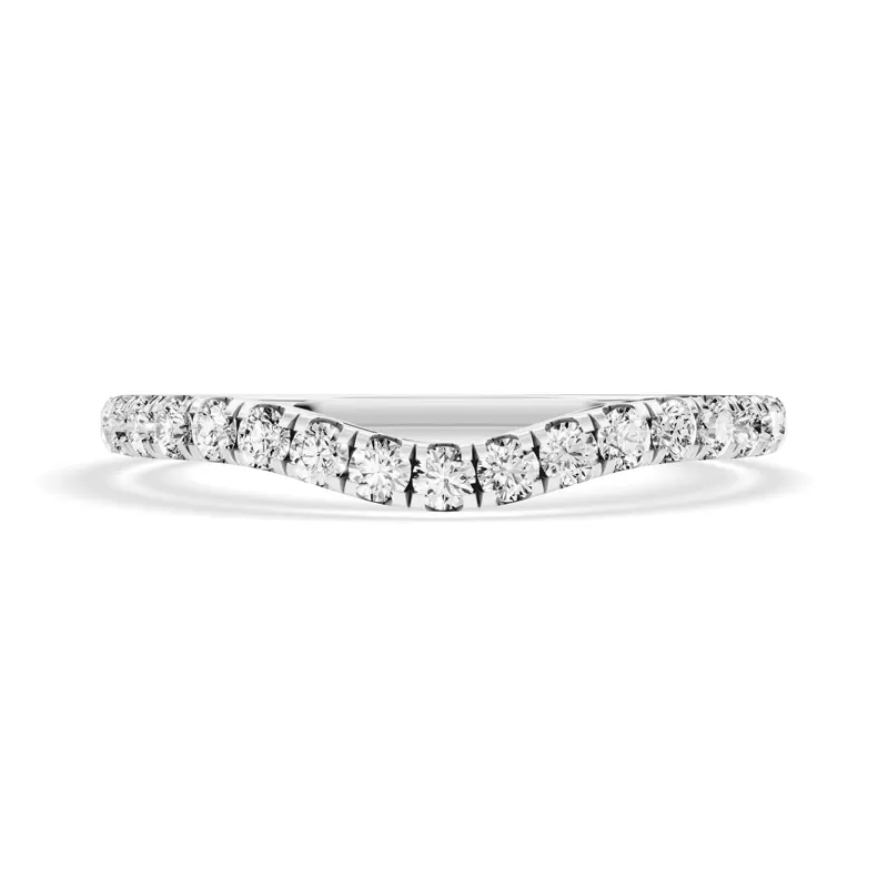 Platinum Signature Hearts & Arrows Contoured Lab Band (.30ct. tw.)