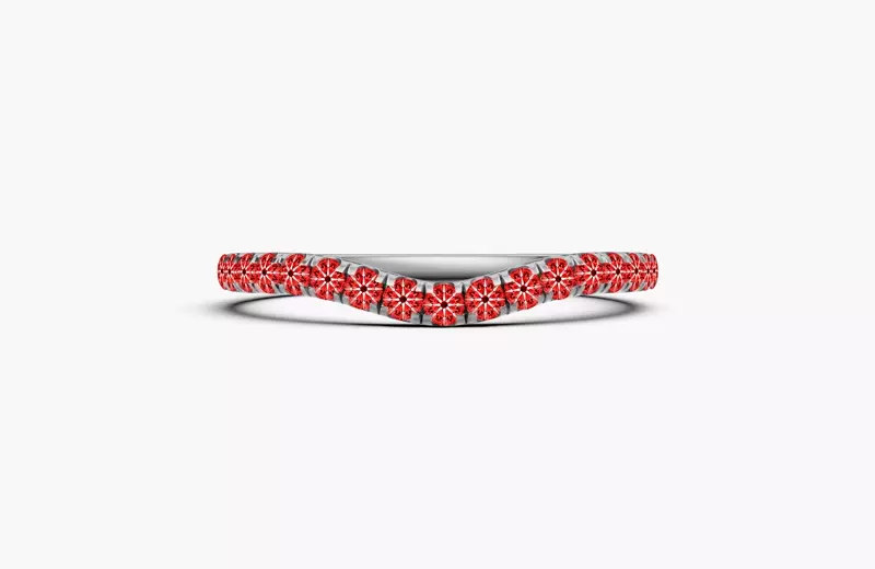 Platinum Signature Hearts & Arrows Contoured Lab Band (.30ct. tw.)