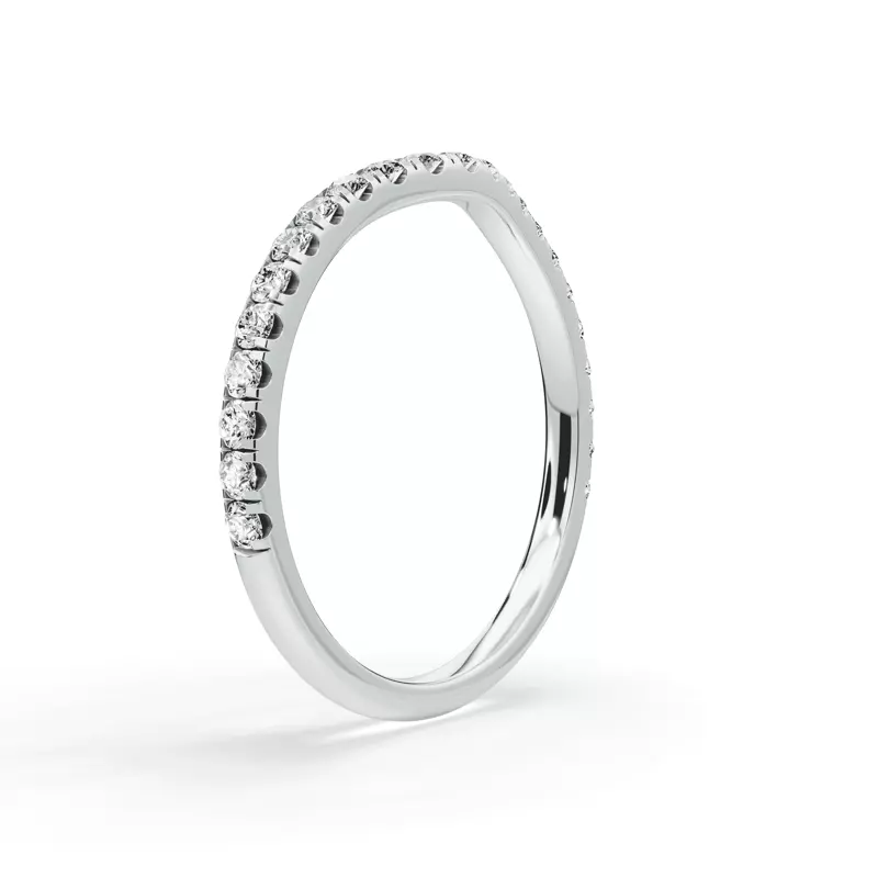 Platinum Signature Hearts & Arrows Contoured Lab Band (.30ct. tw.)