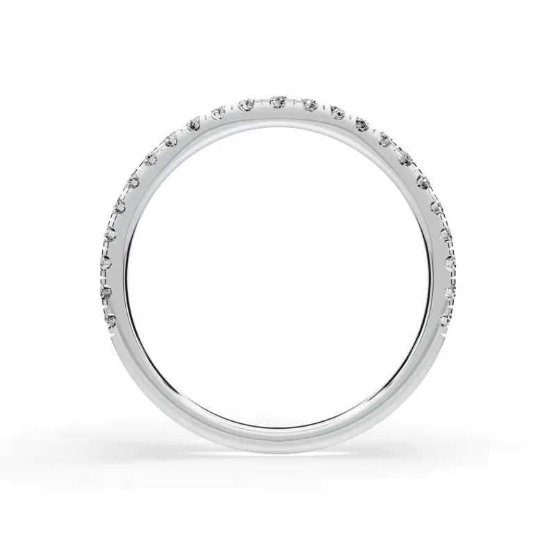 Platinum Signature Hearts & Arrows Contoured Lab Band (.30ct. tw.)