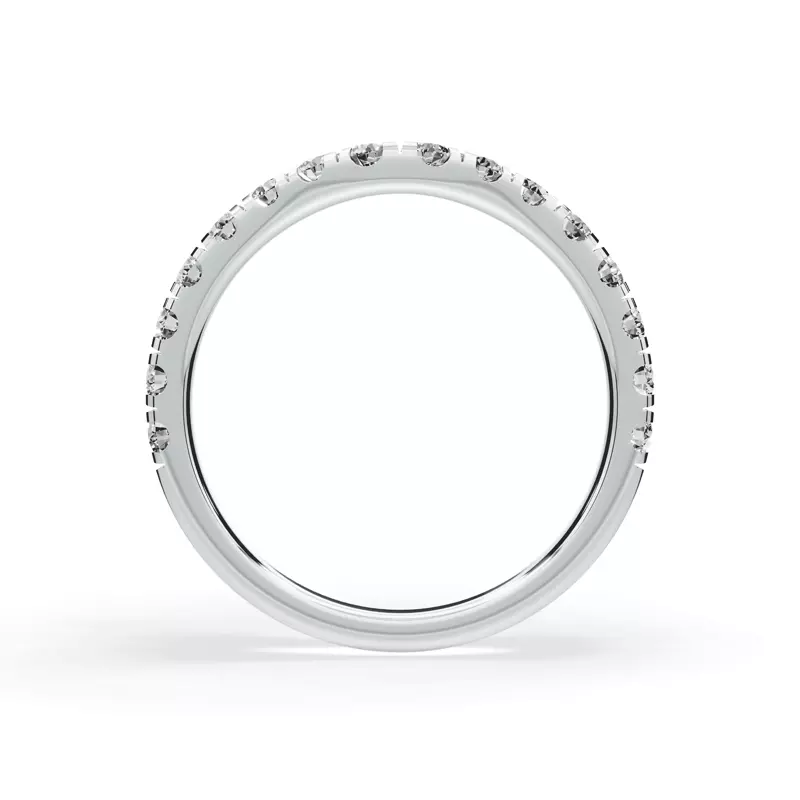 14K White Gold Signature Hearts & Arrows Contoured Lab Band (1/2ct. tw.)