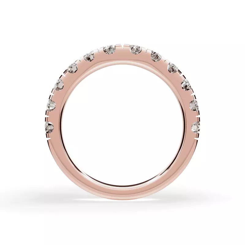 18K Rose Gold Signature Hearts & Arrows Contoured Lab Band (1.20ct. tw.)