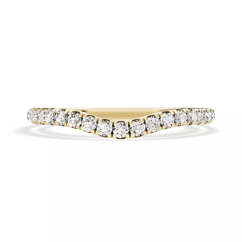 Signature Hearts & Arrows Curved Lab Band (.25ct. tw.)