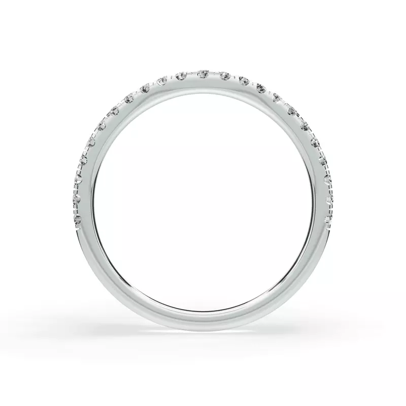 Platinum Signature Hearts & Arrows Curved Lab Band (.25ct. tw.)