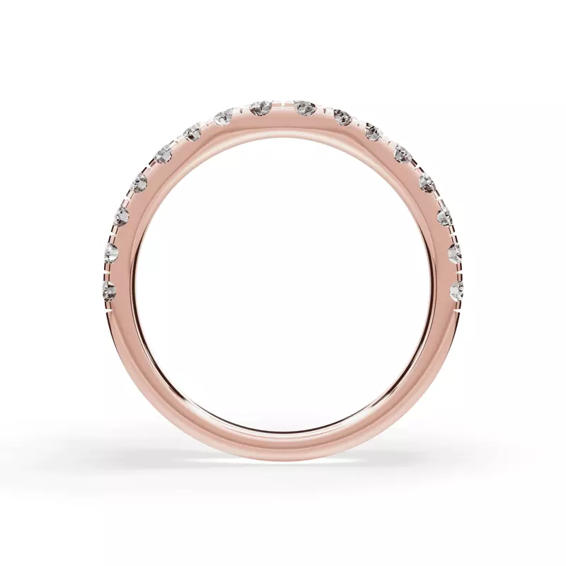 14K Rose Gold Signature Hearts & Arrows Curved Lab Band (1/2ct. tw.)