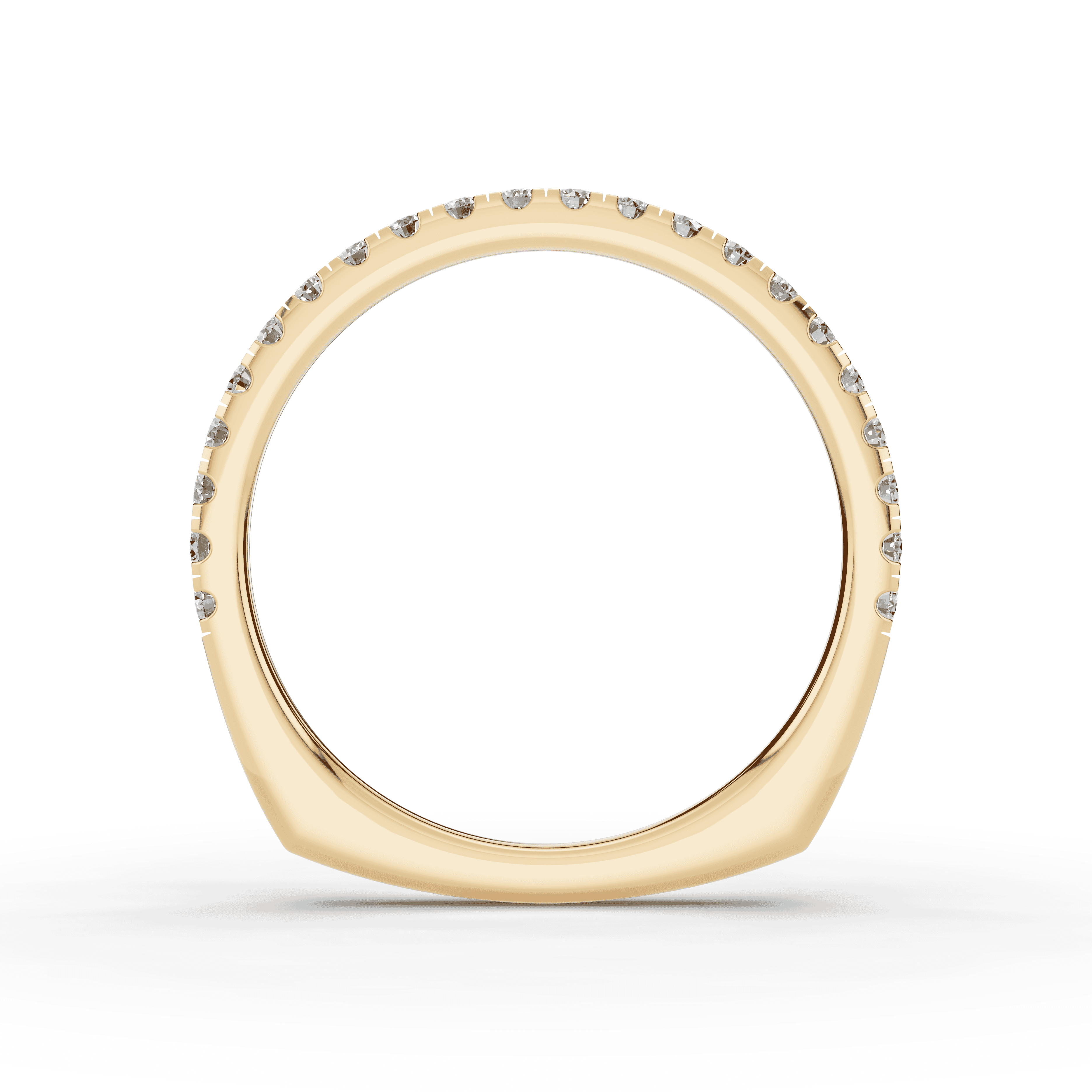 18K Yellow Gold Tradition Pavé Lab Euroshank Band (¼ ct. tw.)