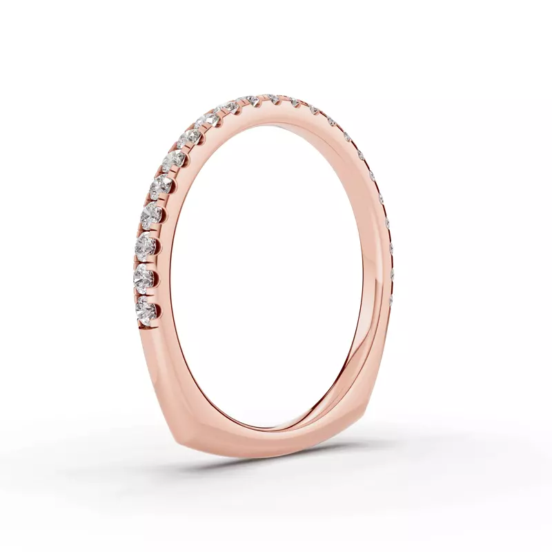 14K Rose Gold Signature Hearts & Arrows Pavé Lab Euroshank Band (¼ ct. tw.)