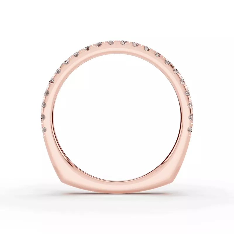 14K Rose Gold Signature Hearts & Arrows Pavé Lab Euroshank Band (¼ ct. tw.)