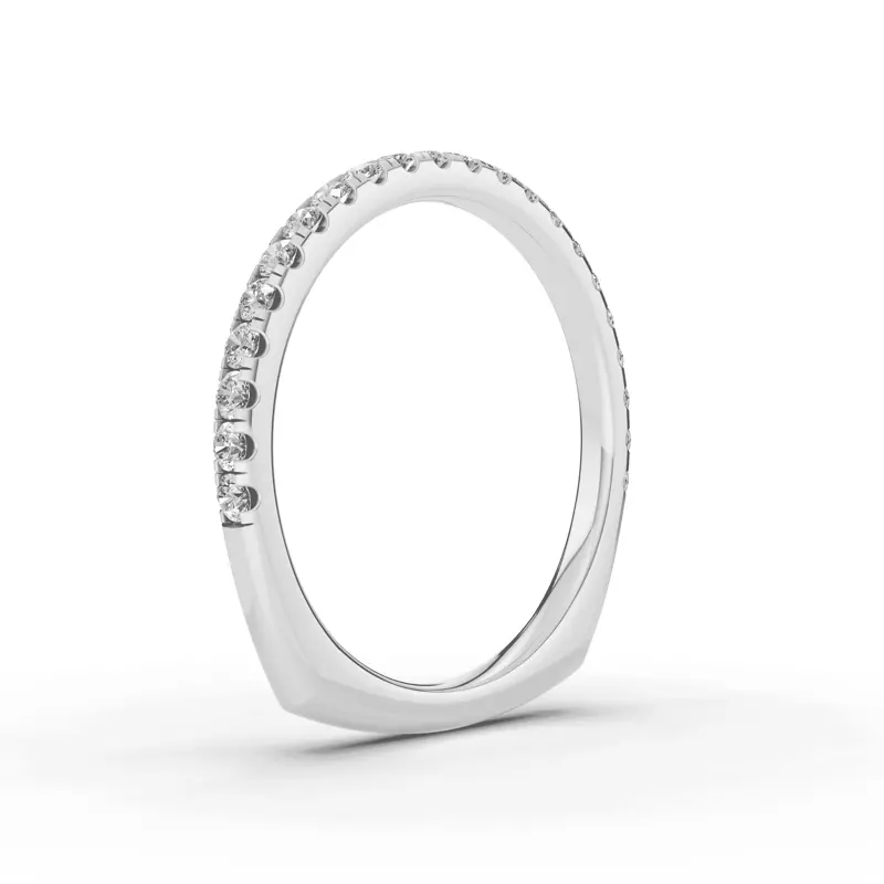 Platinum Signature Hearts & Arrows Pavé Lab Euroshank Band (¼ ct. tw.)