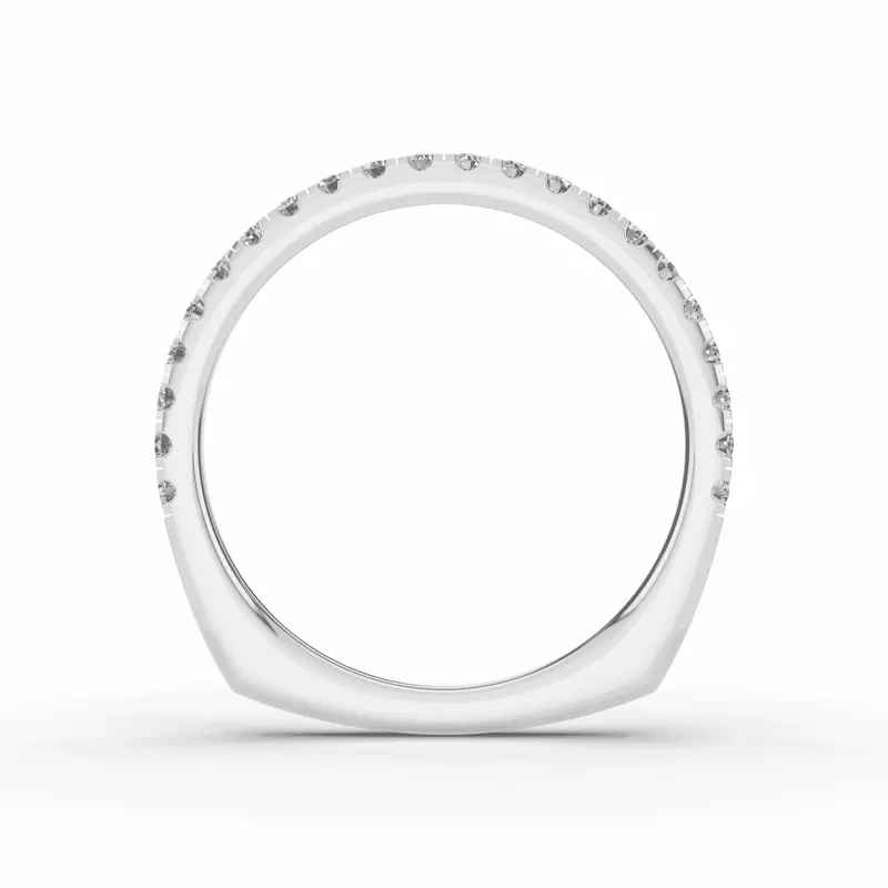 Platinum Signature Hearts & Arrows Pavé Lab Euroshank Band (¼ ct. tw.)