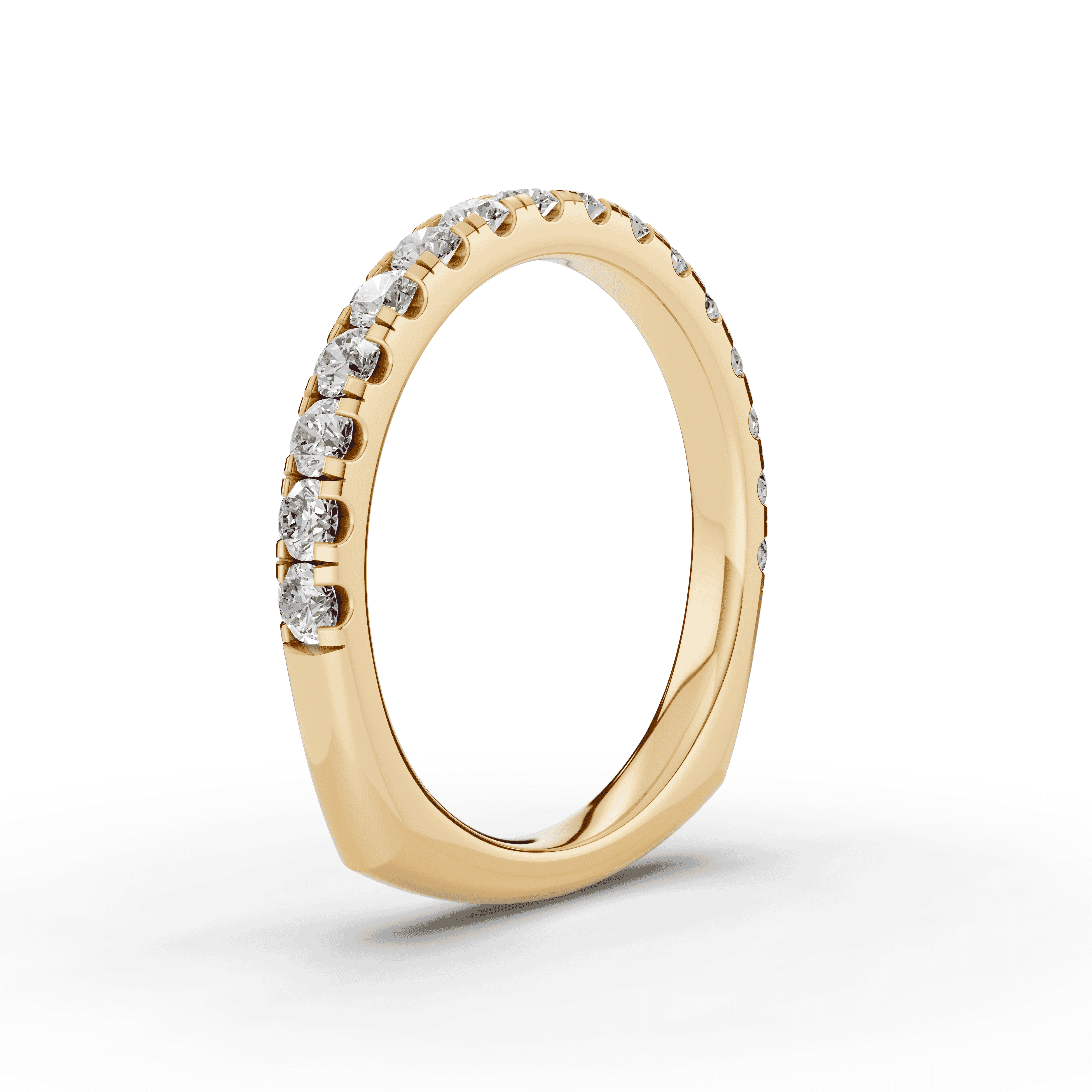 18K Yellow Gold Signature Hearts & Arrows Pavé Lab Euroshank Band (½ ct. tw.)