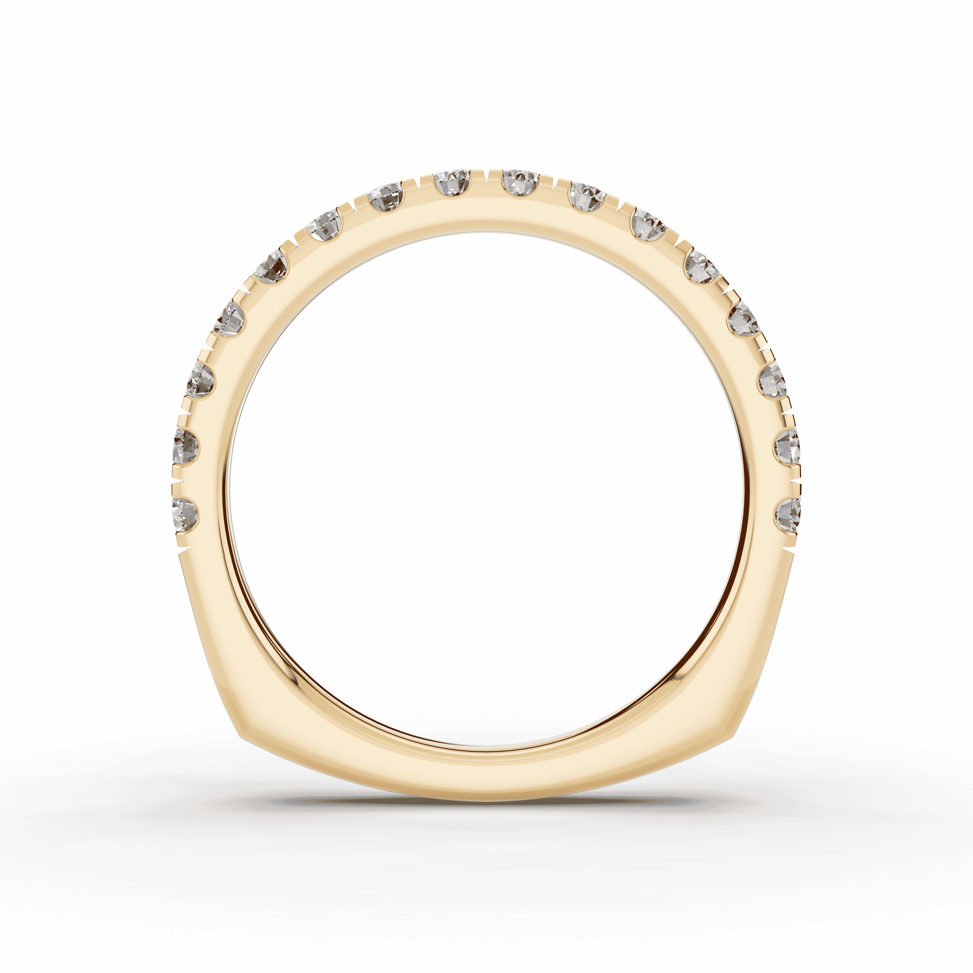 18K Yellow Gold Signature Hearts & Arrows Pavé Lab Euroshank Band (½ ct. tw.)