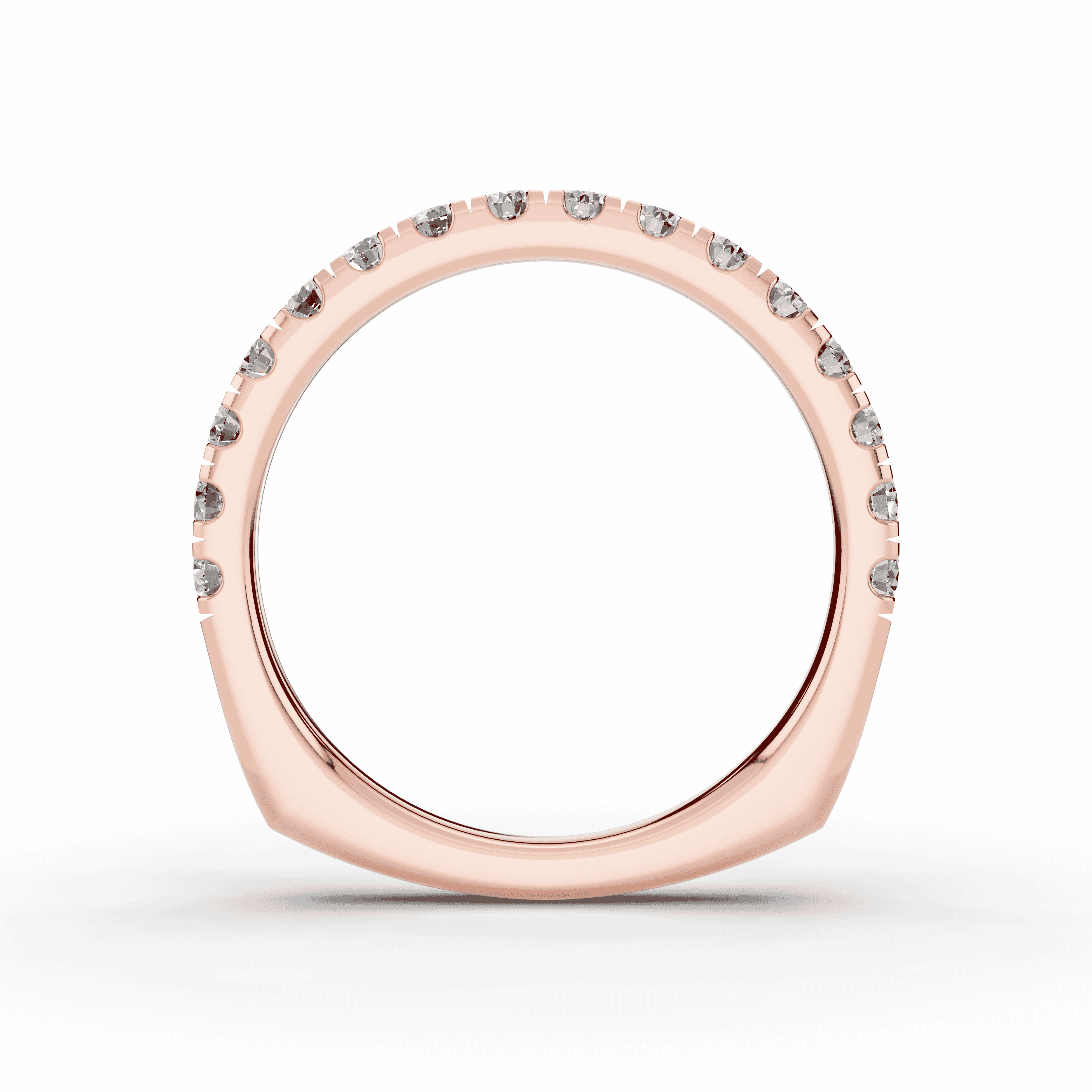 14K Rose Gold Signature Hearts & Arrows Pavé Lab Euroshank Band (½ ct. tw.)