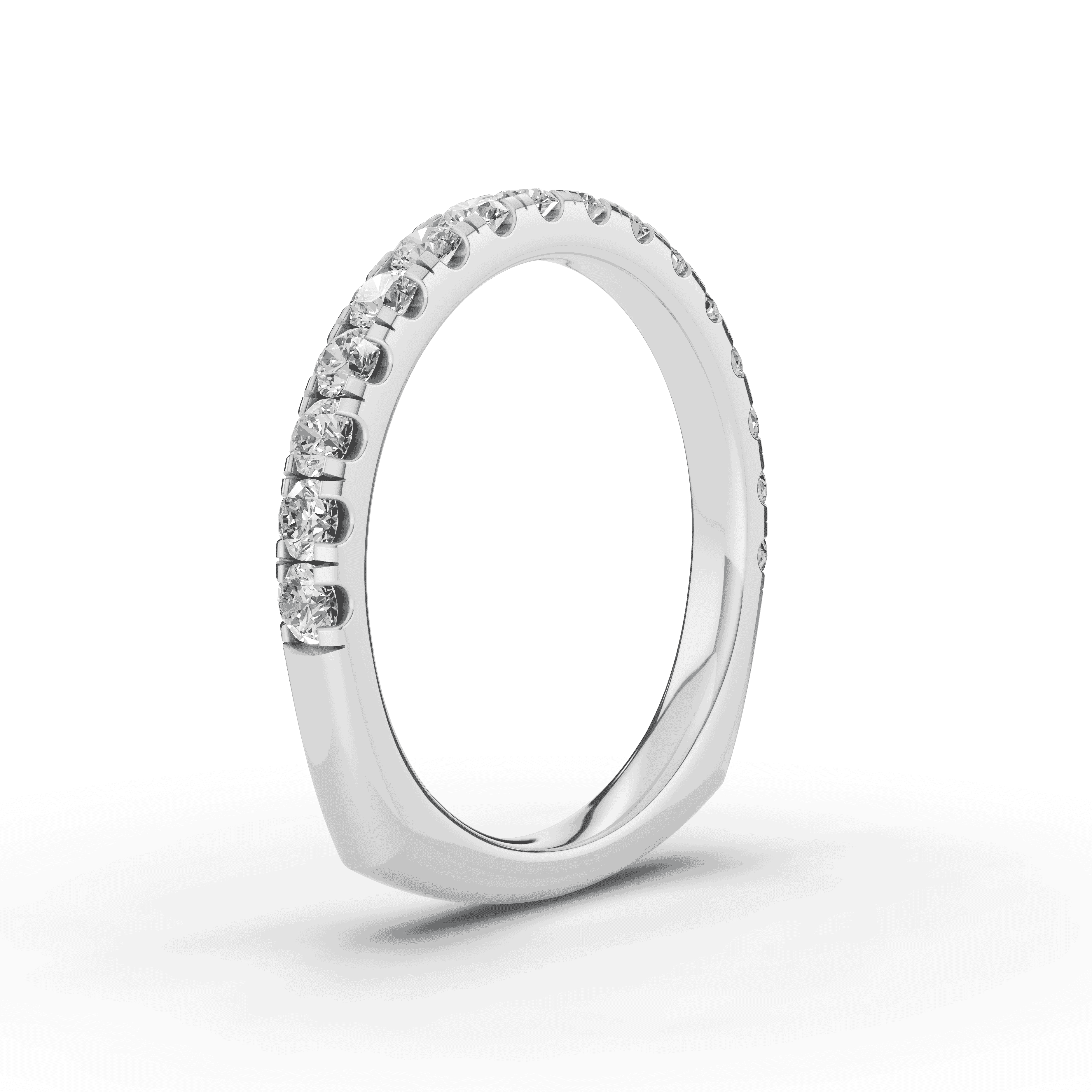 14K White Gold Signature Hearts & Arrows Pavé Lab Euroshank Band (½ ct. tw.)