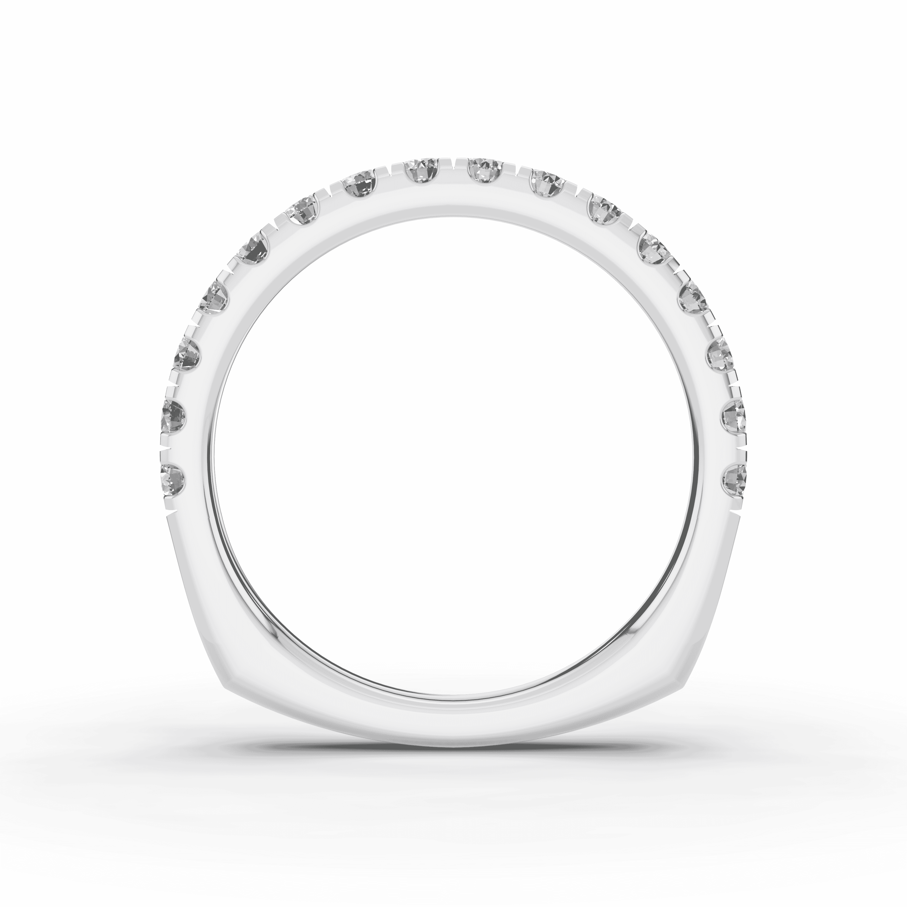 14K White Gold Signature Hearts & Arrows Pavé Lab Euroshank Band (½ ct. tw.)