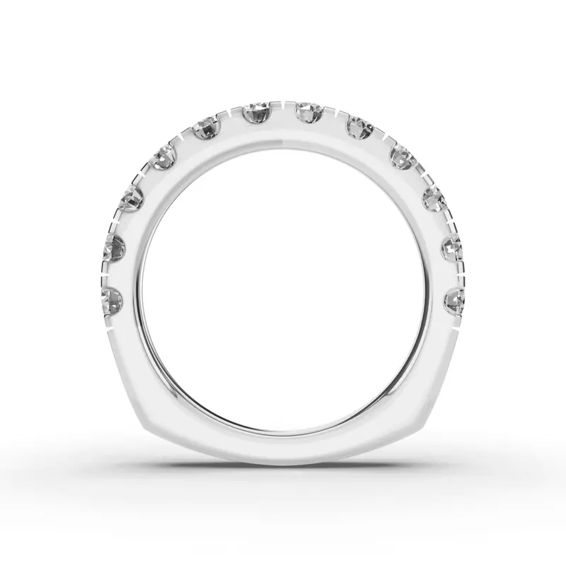 18K White Gold Signature Hearts & Arrows Pavé Lab Euroshank Band (1.20 ct. tw.)