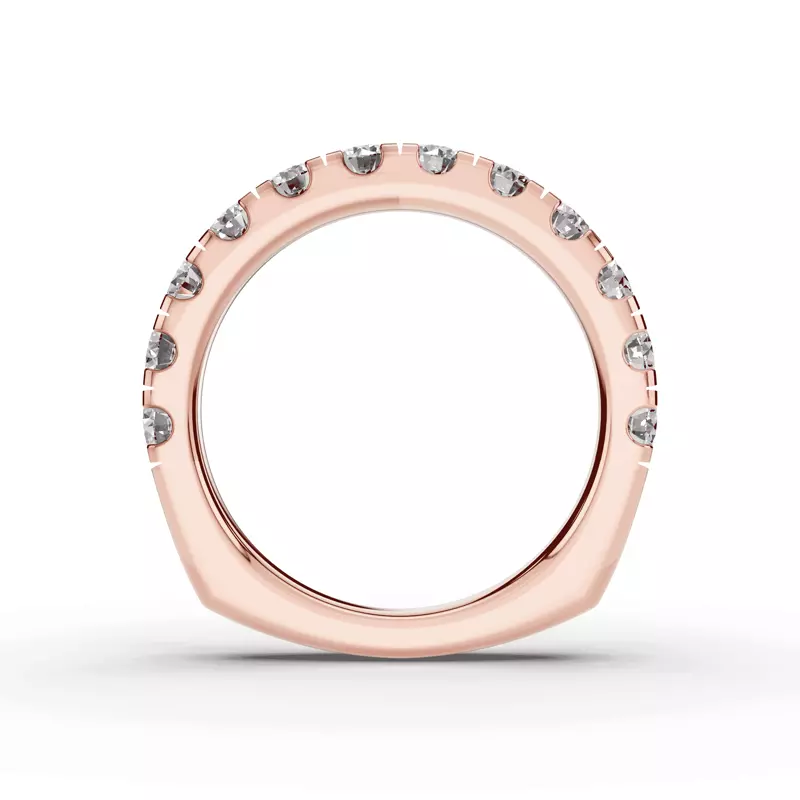 14K Rose Gold Signature Hearts & Arrows Pavé Lab Euroshank Band (1.20 ct. tw.)