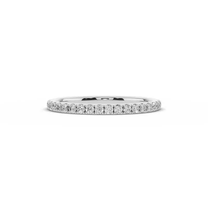 Signature Hearts & Arrows Pavé Lab Euroshank Wedding Band (¼ ct. tw.)