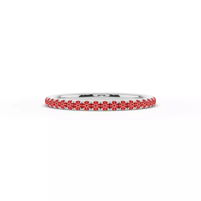 Platinum Signature Hearts & Arrows Pavé Lab Euroshank Wedding Band (¼ ct. tw.)