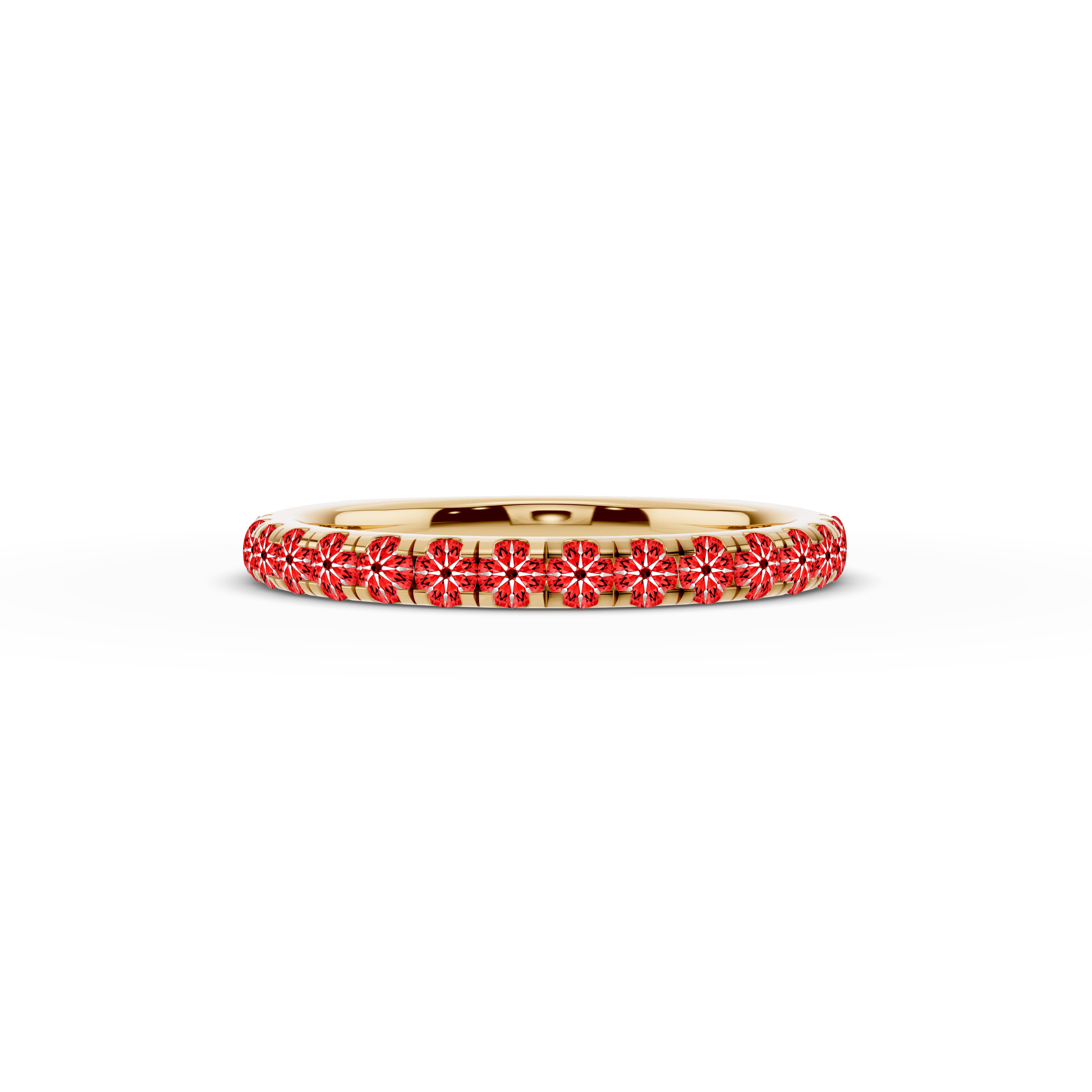18K Yellow Gold Signature Hearts & Arrows Pavé Lab Euroshank Wedding Band (½ ct. tw.)