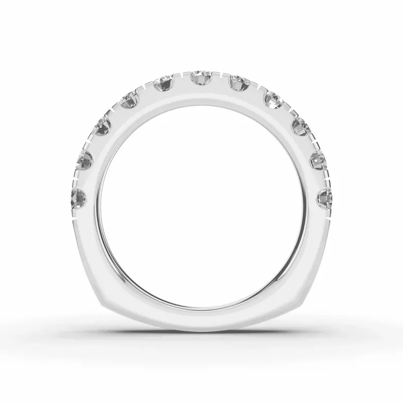 14K White Gold Tradition Pavé Lab Euroshank Band (1.10 ct. tw.)