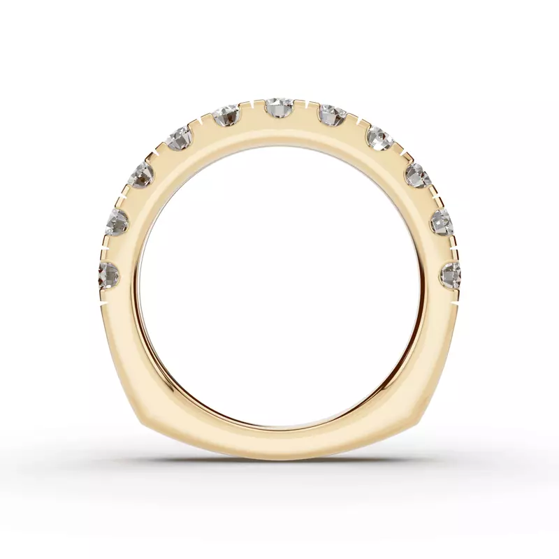 14K Yellow Gold Tradition Pavé Lab Euroshank Band (1.10 ct. tw.)
