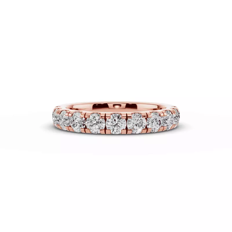 18K Rose Gold Signature Hearts & Arrows Pavé Lab Euroshank Band (1.10 ct. tw.)