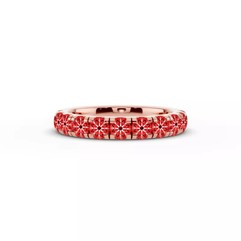 18K Rose Gold Signature Hearts & Arrows Pavé Lab Euroshank Band (1.10 ct. tw.)
