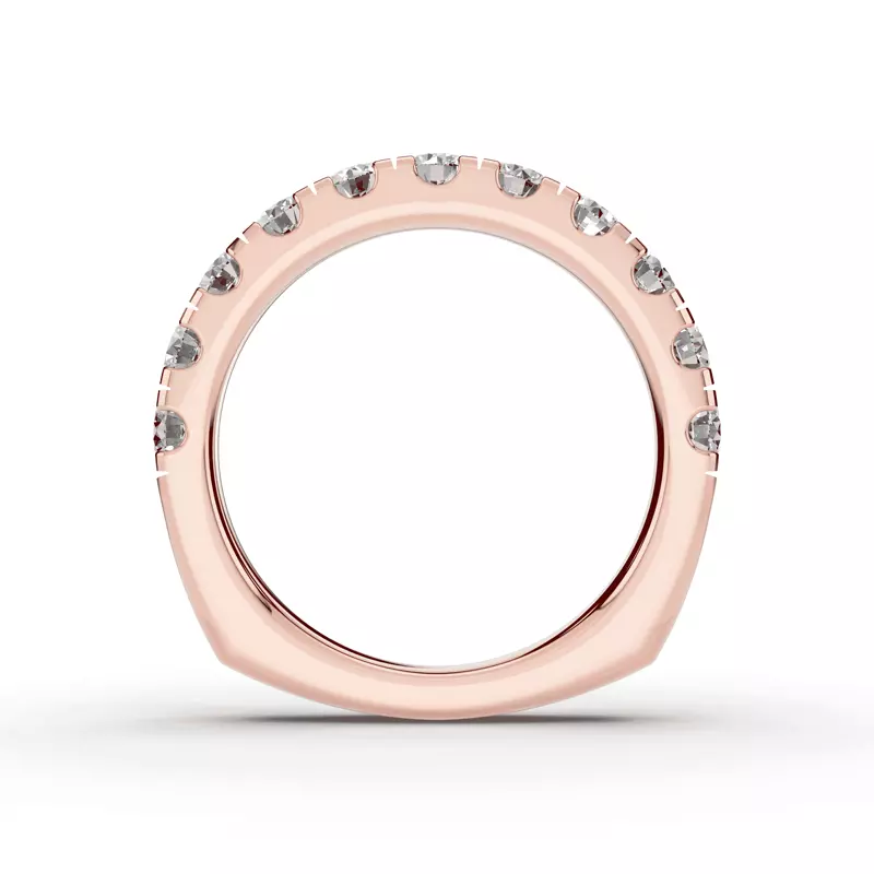 18K Rose Gold Signature Hearts & Arrows Pavé Lab Euroshank Band (1.10 ct. tw.)