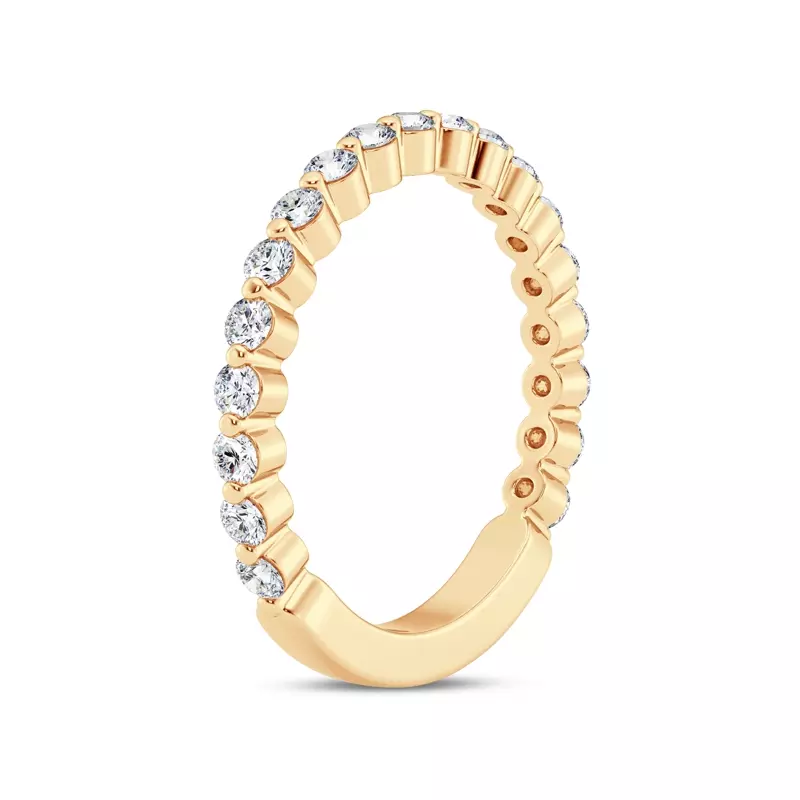 14K Yellow Gold Signature Hearts & Arrows Shared Prong Lab Band (1/2ct. tw.)