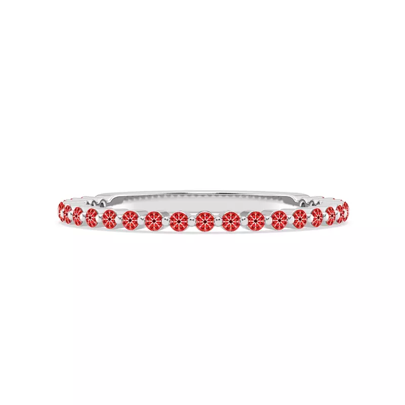 Platinum Signature Hearts & Arrows Shared Prong Lab Band (1/4ct. tw.)