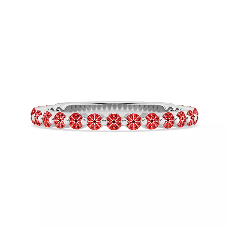 Platinum Signature Hearts & Arrows Shared Prong Lab Band (1/2ct. tw.)