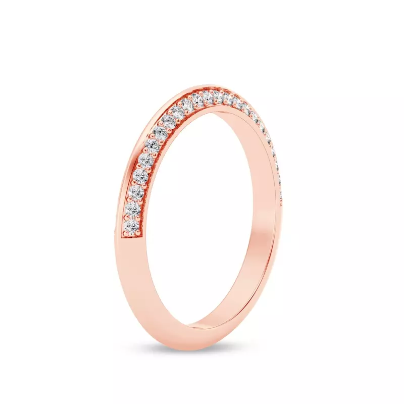 18K Rose Gold Signature Hearts & Arrows Knife-Edge Lab Band