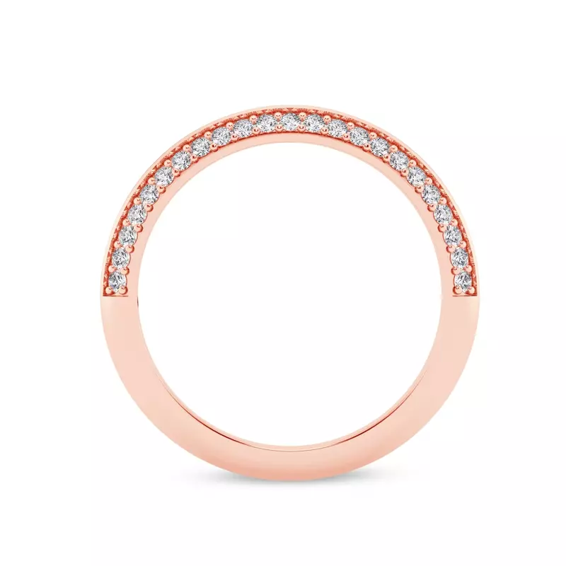 18K Rose Gold Signature Hearts & Arrows Knife-Edge Lab Band