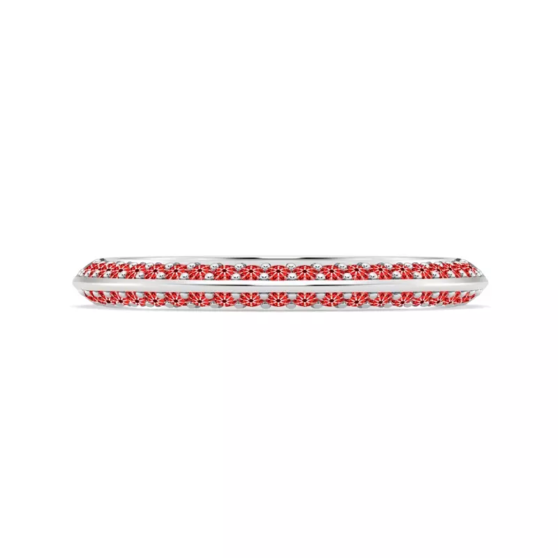 14K White Gold Signature Hearts & Arrows Knife-Edge Lab Band