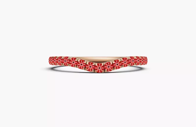 18K Rose Gold Signature Hearts & Arrows Contoured Band (.30ct. tw.)