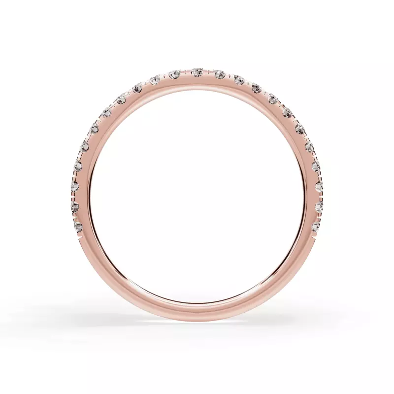 18K Rose Gold Signature Hearts & Arrows Contoured Band (.30ct. tw.)