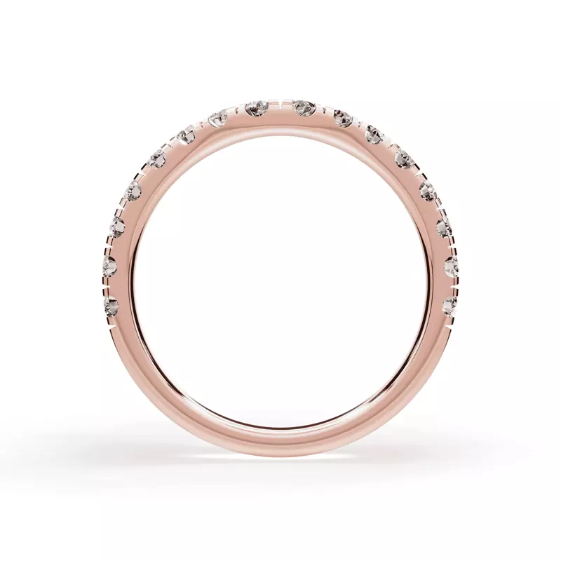 14K Rose Gold Signature Hearts & Arrows Contoured Band (1/2ct. tw.)
