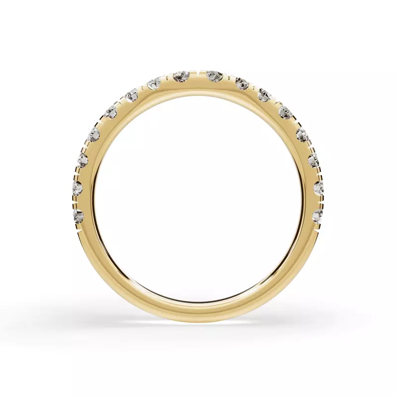 14K Yellow Gold Signature Hearts & Arrows Contoured Band (1/2ct. tw.)