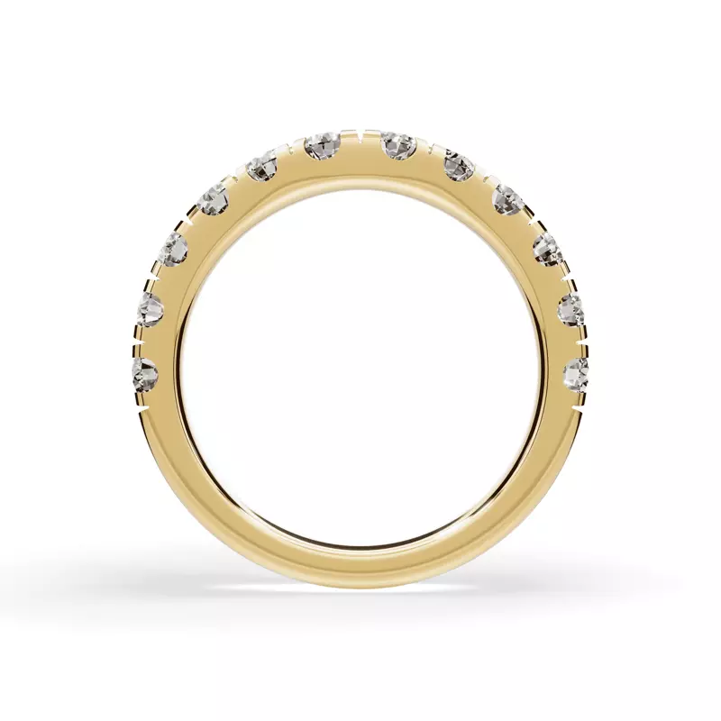 14K Yellow Gold Signature Hearts & Arrows Contoured Band (1.20ct. tw.)
