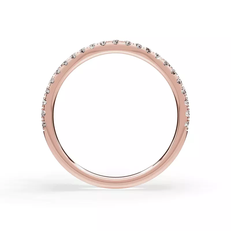 18K Rose Gold Signature Hearts & Arrows Curved Band (.25ct. tw.)