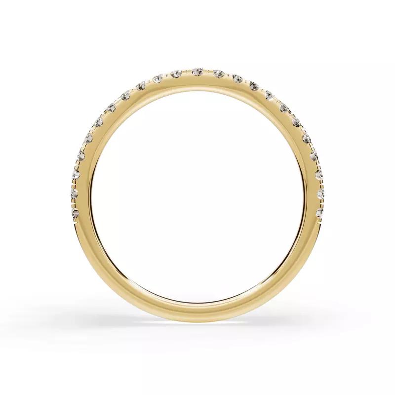 14K Yellow Gold Signature Hearts & Arrows Curved Band (.25ct. tw.)