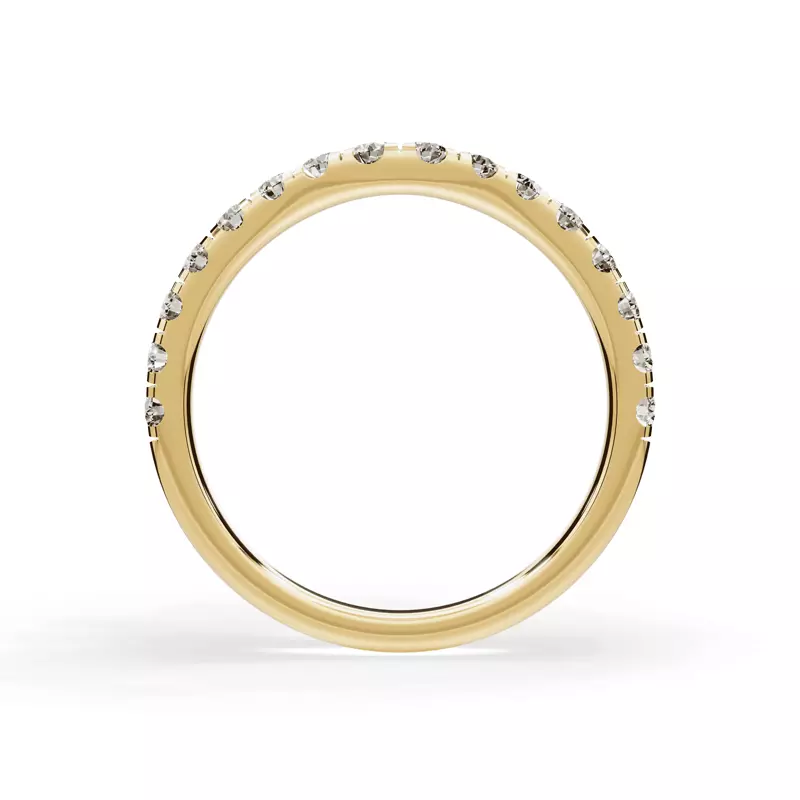 18K Yellow Gold Signature Hearts & Arrows Curved Band (1/2ct. tw.)
