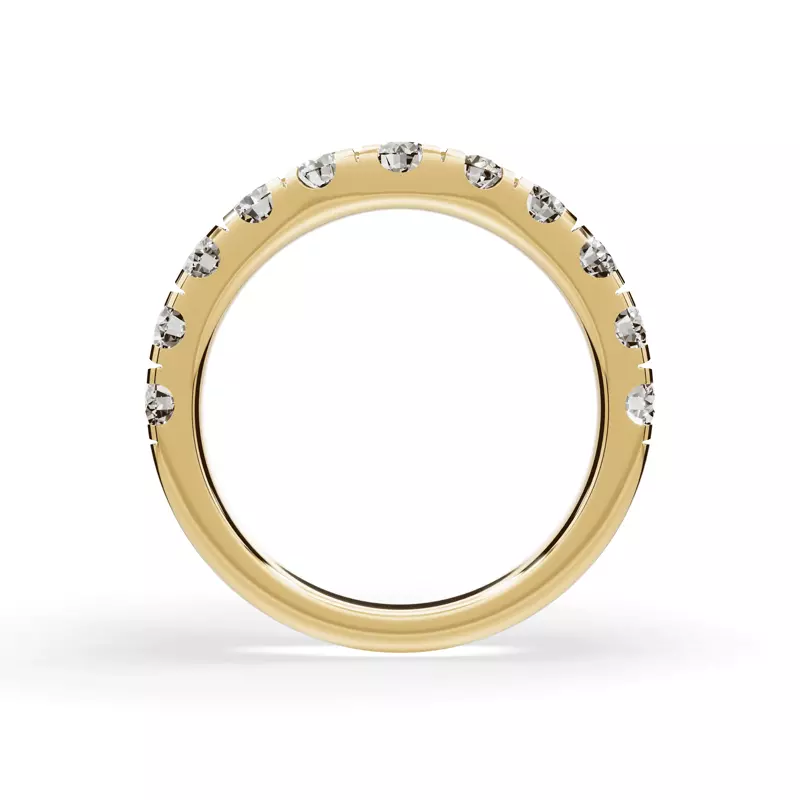 14K Yellow Gold Signature Hearts & Arrows Curved Band (1.10ct. tw.)