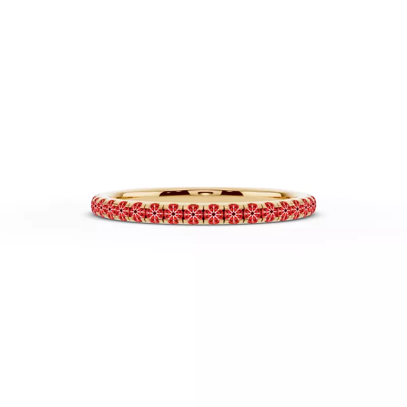 18K Yellow Gold Signature Hearts & Arrows Pavé Euroshank Band (¼ ct. tw.)